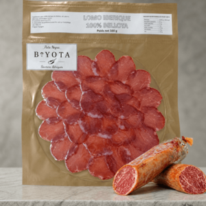 Sachet de lomo 100% ibérique bellota tranché 100g charcuterie espagnole